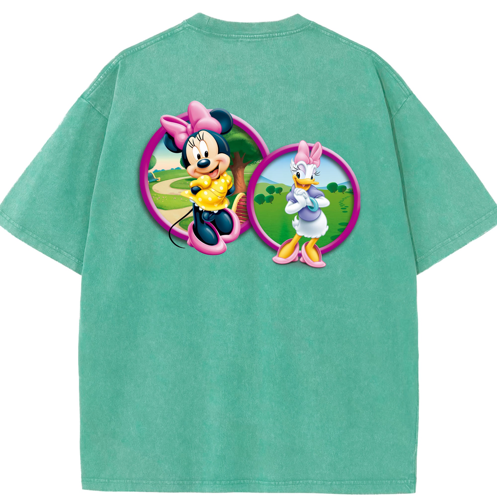 （画像用） ミッキーマウス Mickey Mouse 綿100% ヴィンテージ風 半袖Tシャツ（背面プリント）